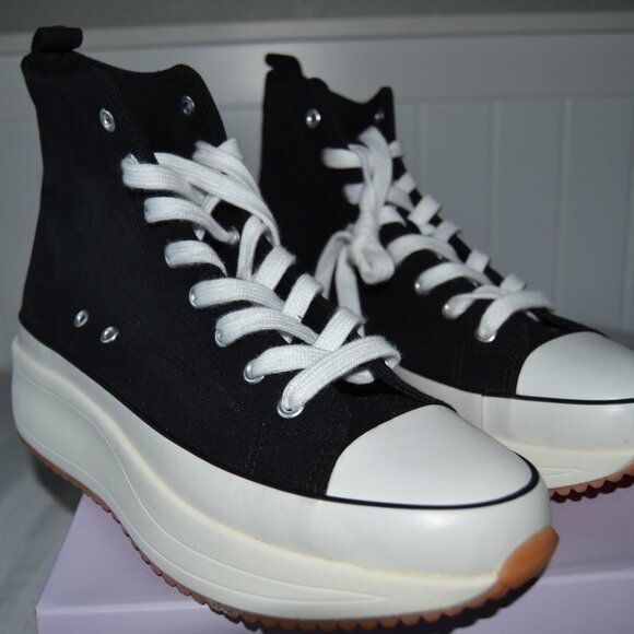 MADDEN GIRL WINNONA WOMENS FABRIC HIGH TOP FASHION SNEAKERS- NEW w/o Box - Picture 6 of 12